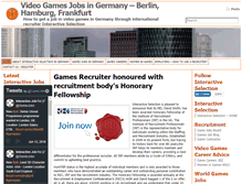 Tablet Screenshot of gamesjobsgermany.com